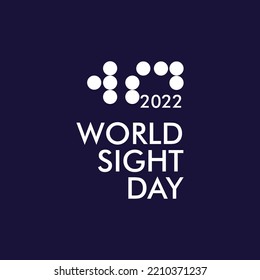 World Sight Day Vector Logo. Love Your Eyes Vector with Heart Icon. World Sight Day 2022 Vector Symbol. Eye Care ICON. Sharp Eyes Sharp Mind. Colorful Heart Vector.