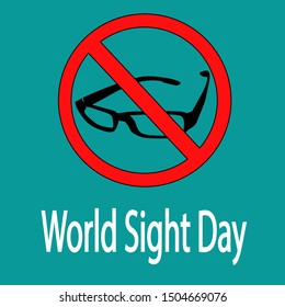 World Sight Day (WSD) event on 10 October. focus global attention on blindness and vision impairment. stock vector illustration