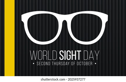 World Sight day (WSD) is observed every year in October, it is a global event meant to draw attention on blindness and vision impairment. Vector illustration