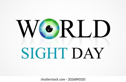 World Sight day (WSD) is observed every year in October, it is a global event meant to draw attention on blindness and vision impairment. Vector illustration