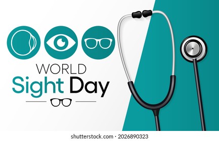 World Sight day (WSD) is observed every year in October, it is a global event meant to draw attention on blindness and vision impairment. Vector illustration