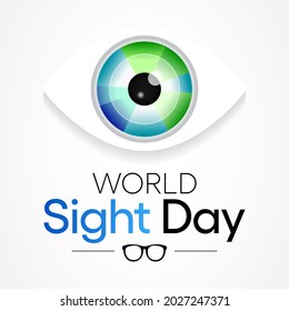 World Sight day (WSD) is observed every year in October, it is a global event meant to draw attention on blindness and vision impairment. Vector illustration