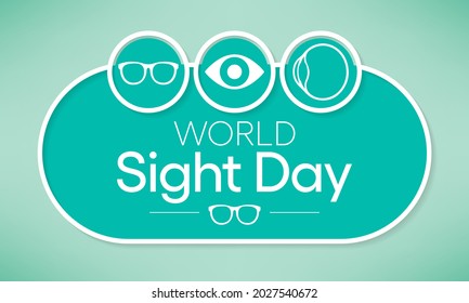 World Sight day (WSD) is observed every year in October, it is a global event meant to draw attention on blindness and vision impairment. Vector illustration