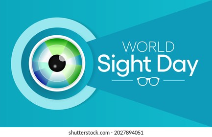 World Sight day (WSD) is observed every year in October, it is a global event meant to draw attention on blindness and vision impairment. Vector illustration