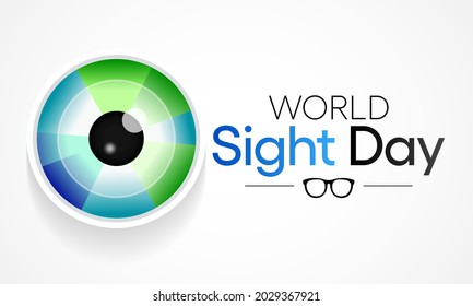 World Sight day (WSD) is observed every year in October, it is a global event meant to draw attention on blindness and vision impairment. Vector illustration