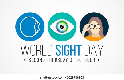 World Sight Day (WSD) Is Observed Every Year In October, It Is A Global Event Meant To Draw Attention On Blindness And Vision Impairment. Vector Illustration