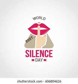 World Silence Day Vector Illustration