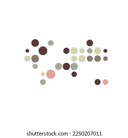 World Silhouette Pixelated pattern map illustration