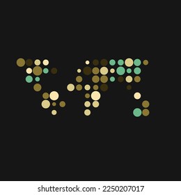 World Silhouette Pixelated pattern map illustration