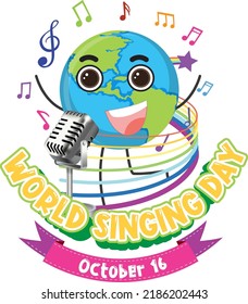 World Singing Day Banner Design illustration
