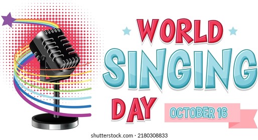World Singing Day Banner illustration