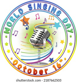 World Singing Day Poster Design illustration