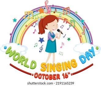 World Sing Day Poster Design Illustration