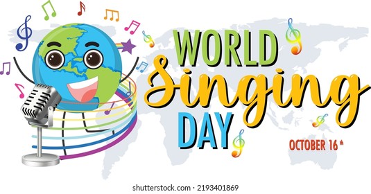 World Singing Day Poster Design illustration