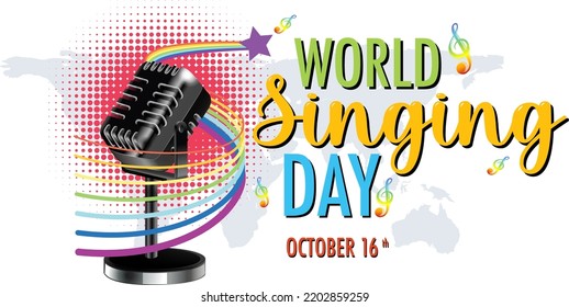 World Singing Day Poster Design illustration