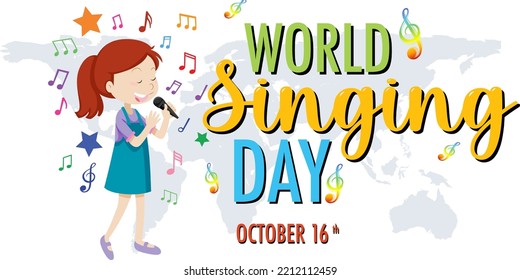 World Singing Day Poster Design illustration