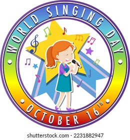World Singing Day Poster Design illustration