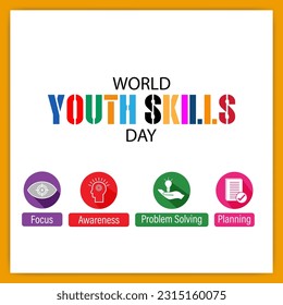 World Skills Day, also known as World Youth Skills Day, is observed on July 15th every year.