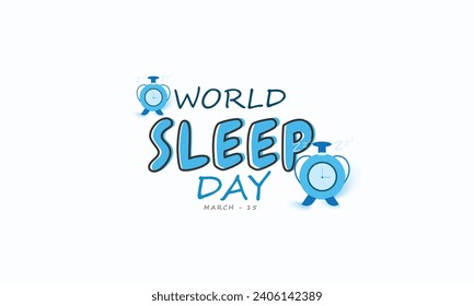 World Sleep day. background, banner, card, poster, template. Vector illustration.