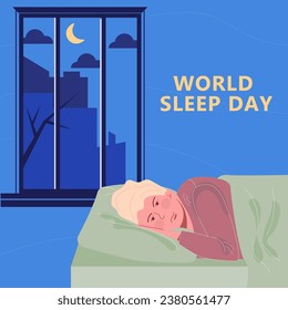 World Sleep Day Hintergrund, Poster