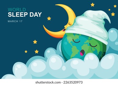 World Sleep Day background. Vector illustration background.