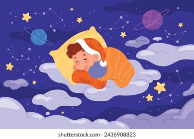 World Sleep Day Celebration. Happy World Sleep Day Background. March 15. Vector illustration design Template for Poster, Banner, Card, Post, Cover. bed and pillows.