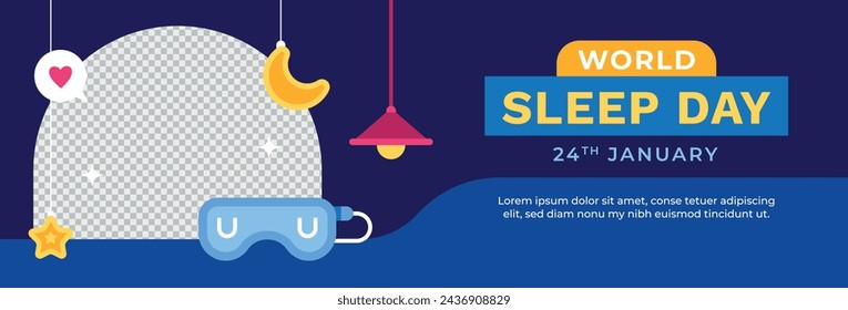 World Sleep Day Celebration. Happy World Sleep Day Background. March 15. Vector illustration design Template for Poster, Banner, Card, Post, Cover. bed and pillows.