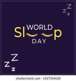 World Sleep Day. dark sleep background.