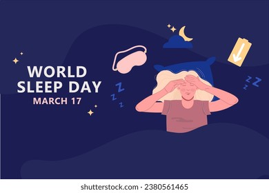 Fondo oscuro del día de sueño mundial