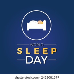 World Sleep Day Observed every year of March 15th, Medical Health Awareness Vector banner, flyer, poster and social medial template design.