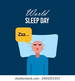 World sleep day poster design