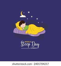 World Sleep Day template Illustration