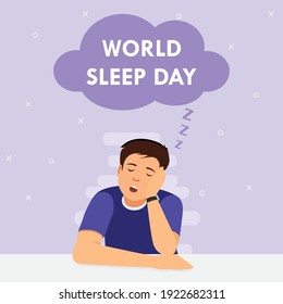 world sleep day vector design 