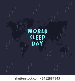 World sleep day vector. World Sleep Day Vector Design Illustration.