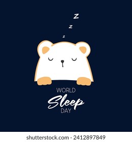 World sleep day vector. World Sleep Day Vector Design Illustration.