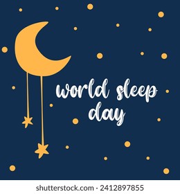 World sleep day vector. World Sleep Day Vector Design Illustration.