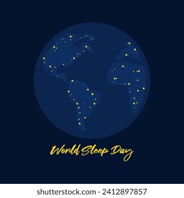 World sleep day vector. World Sleep Day Vector Design Illustration.