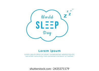 World Sleep Day Vector Design