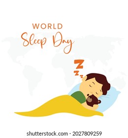 
Día Mundial del Sueño, Diseño de ilustración vectorial.