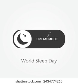 World Sleep Day vector, illustration. Minimalist design.