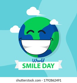 World Smile Day Background with Flat Style