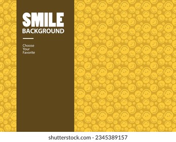 world smile day background pattern seamless yellow funny joy vector happiness cute cartoon holiday