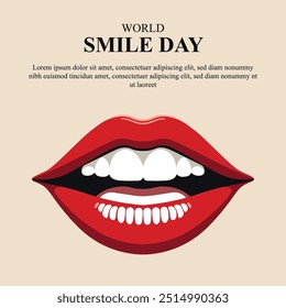 World Smile Day background. Vector illustration.
