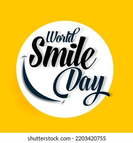 World Smile Day Background Smile Yellow