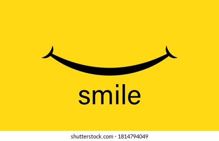 World smile day banner. Smiling emotion. Vector on isolated orange background. EPS 10