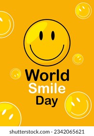 world smile day banner,poster vector. vector background