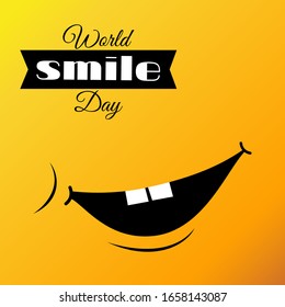 World Smile Day. bright vector greeting card, poster and banner.