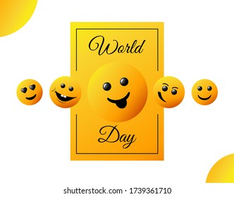 World Smile Day. bright vector greeting card, poster and banner.