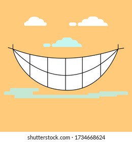 World smile day by happy, smiling everyday National big happiness Fun thoughts emoji face emotion smiley lip symbol Draw smiling lips, mouth with tongue Funny teeth Vector laugh cartoon pattern