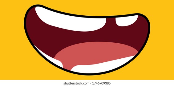 World smile day by happy, smiling everyday National big happiness Fun thoughts emoji face emotion smiley lip symbol Draw smiling lips, mouth with tongue Funny teeth Vector   cartoon pattern. EPS 10